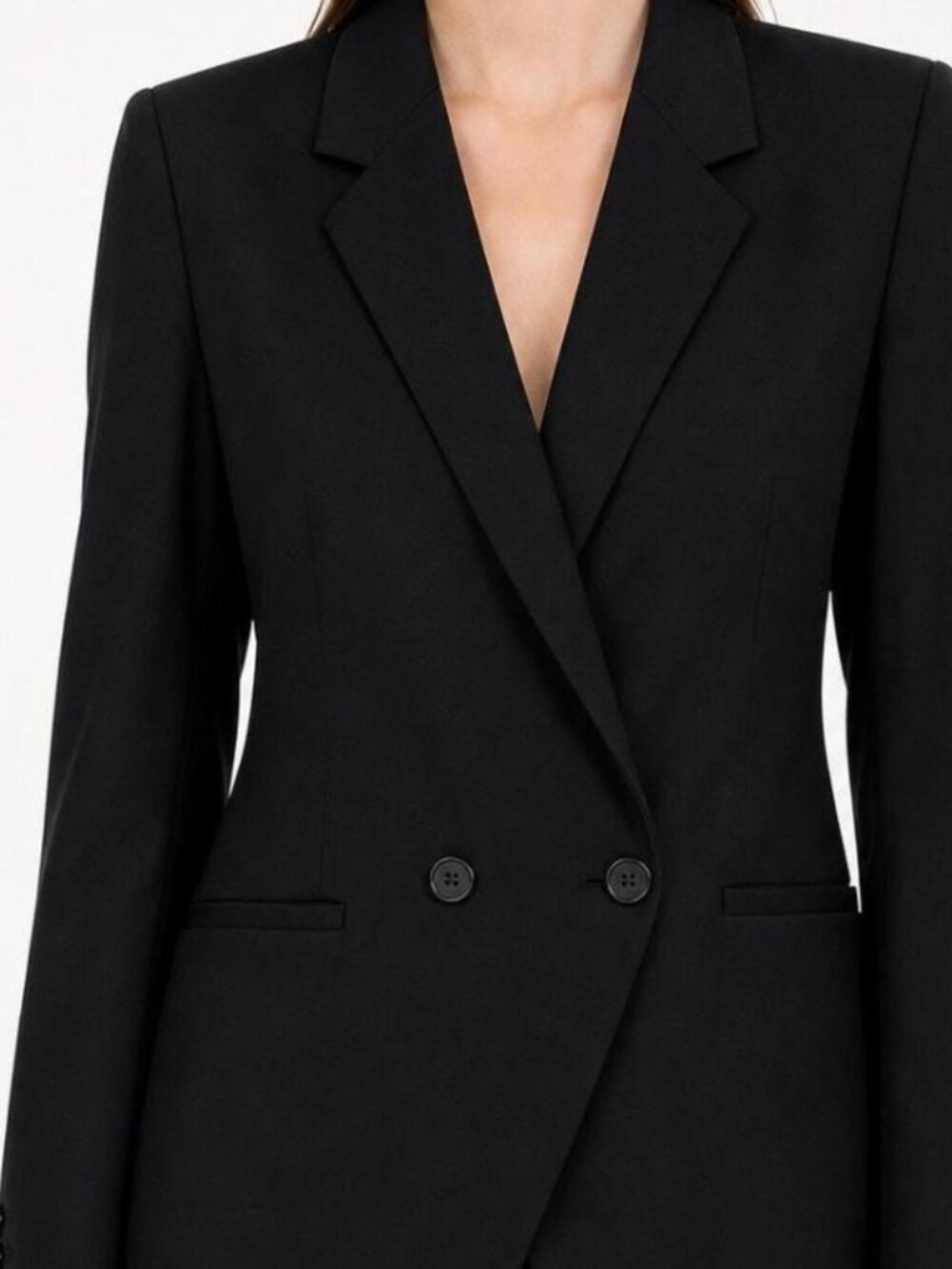 Theory Precision Ponte Double Breasted Blazer Classic Minimalist Corporate